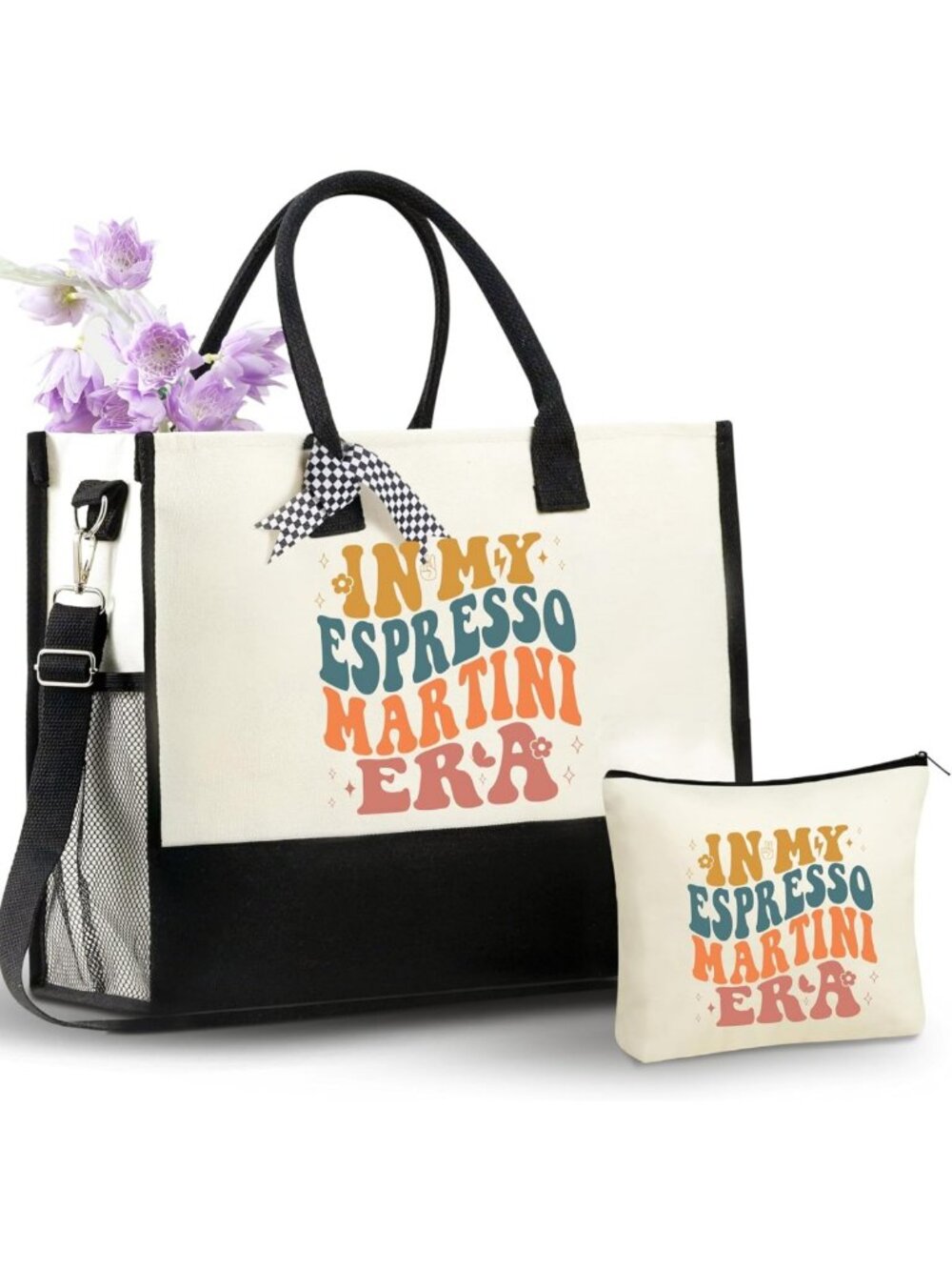 Large Capacity Canvas Tote Bag for Espresso Martini Lovers - Perfect Gift!